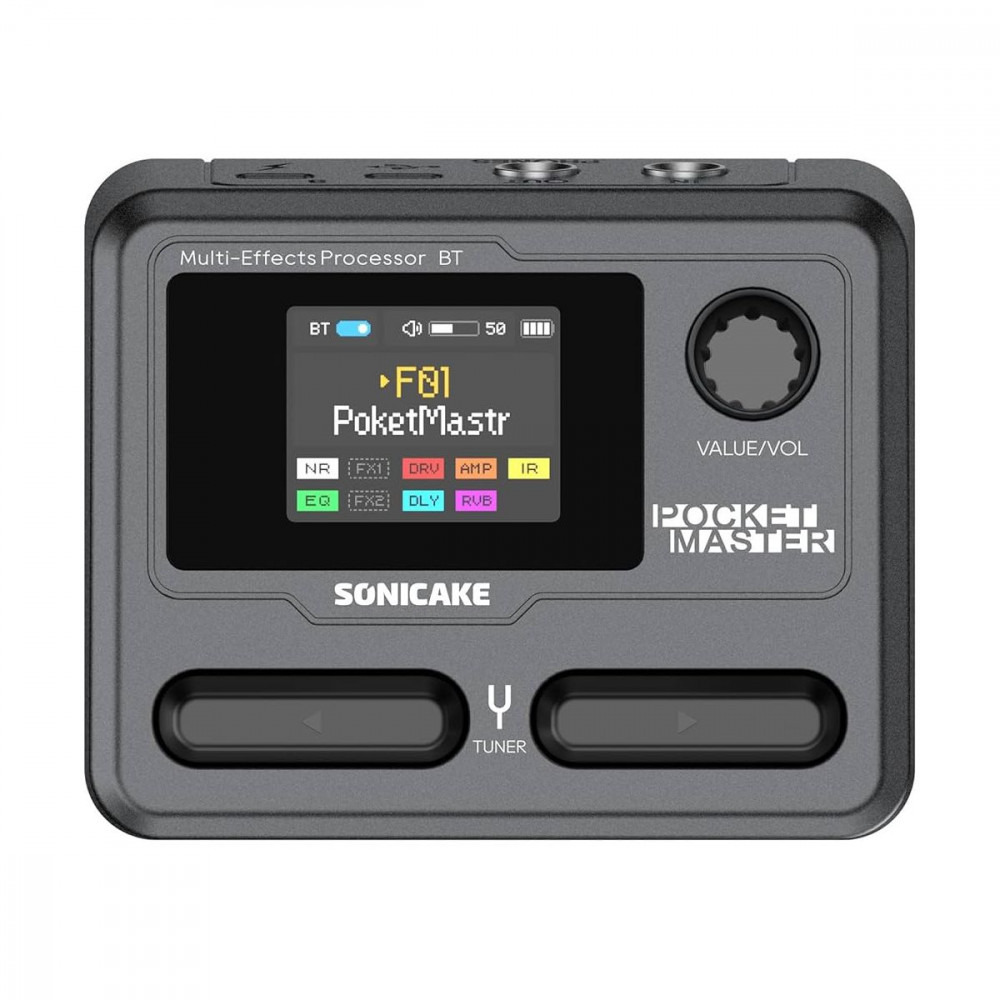 Sonicake Pocket Master Black  карманный процессор эффектов для электрогитары