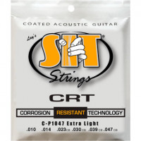 Струны для акустической гитары SIT CP1047 Phosphor Bronze с покрытием CRT, Extra Light, 10-47