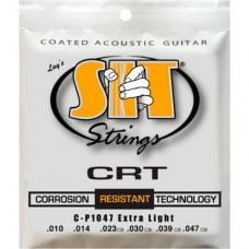 Струны для акустической гитары SIT CP1047 Phosphor Bronze с покрытием CRT, Extra Light, 10-47