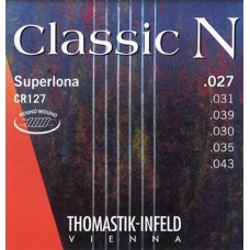 CR127 Classic N Комплект струн для акустической гитары, нейлон/посеребренная медь 027-043, Thomastik