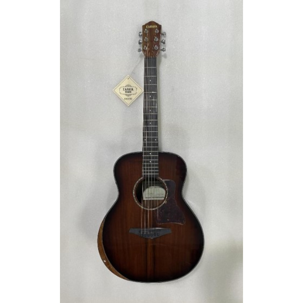 D-36S-ALL-KOA Электро-акустическая гитара, коричневая, Caraya