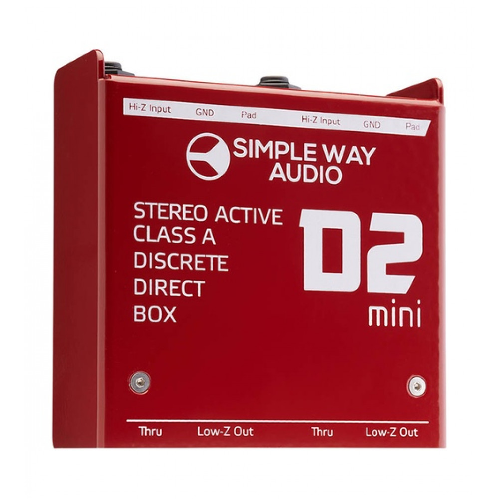 D2mini D.I. Box Дибокс, преобразователь сигнала для гитары, активный, стерео, Simpleway Audio