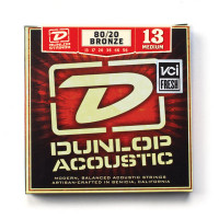 Комплект струн для акустической гитары Dunlop DAB1356, бронза 80/20, Medium, 13-56