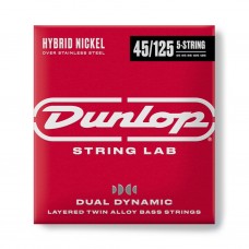 DBHYN45125 Dual Dynamic Комплект струн для 5-струнной бас-гитары, никель/сталь, 45-125, Dunlop