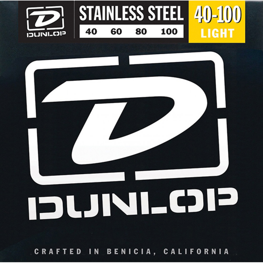 DBS40100 Комплект струн для бас-гитары, нерж.сталь, Light, 40-100, Dunlop