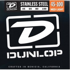 DBS45100 Комплект струн для бас-гитары, нерж.сталь, Medium Light, 45-100, Dunlop