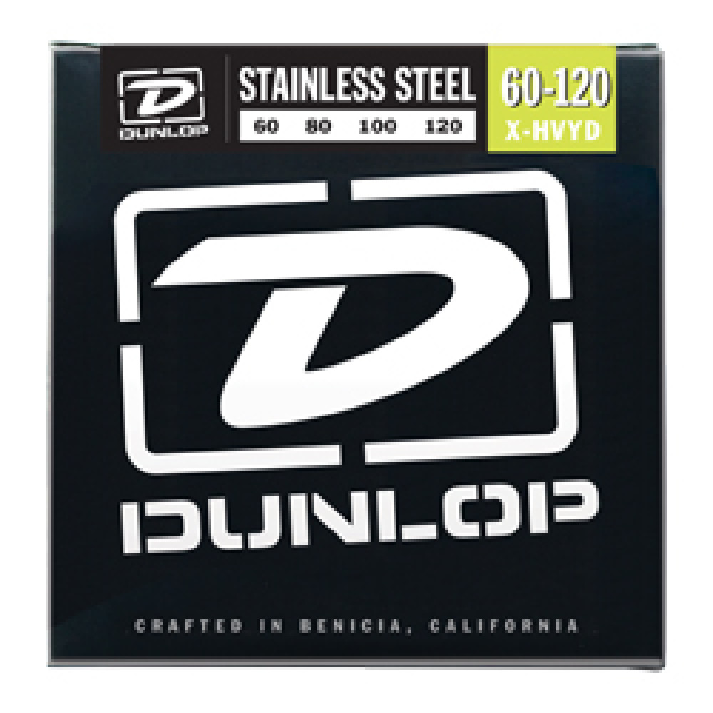 DBS60120 Комплект струн для бас-гитары, нерж.сталь, Extra Heavy Drop, 60-120, Dunlop
