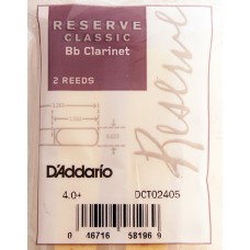 DCT02405 Reserve Classic Трости для кларнета Bb, размер 4.0+, 2шт., Rico