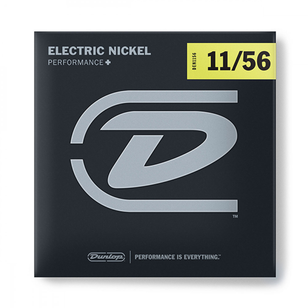 DEN1156 Performance+ Комплект струн для электрогитары, никелированные, Med/Ex Heavy, 11-56, Dunlop