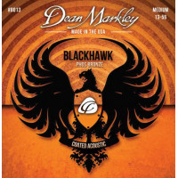 Комплект струн для акустической гитары,с покрытием Dean Markley DM8013 Blackhawk Pure Bronze, 13-56