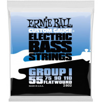 Струны для бас-гитары ERNIE BALL 2802 Flatwound 55-110