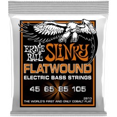 ERNIE BALL 2813 Flatwound Slinky Hybrid 45-105 - Струны для бас-гитары