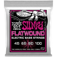 ERNIE BALL 2814 Flatwound Slinky Super 45-100 - Струны для бас-гитары