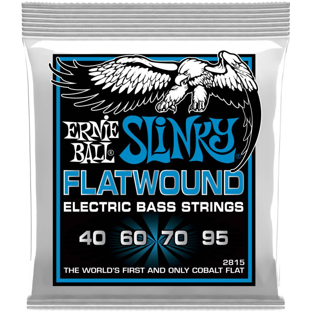 ERNIE BALL 2815 Flatwound Slinky Extra 40-95 - Струны для бас-гитары