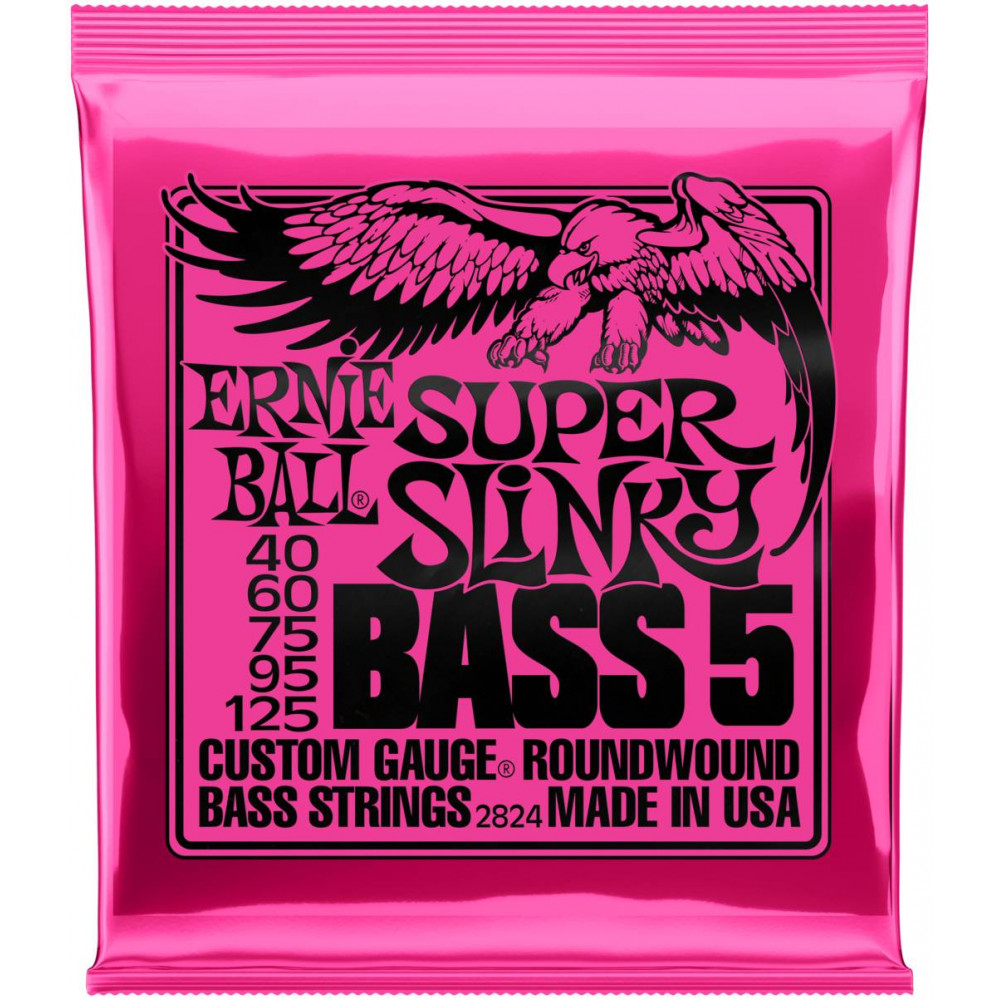 ERNIE BALL 2824 Nickel Wound Slinky Super 40-125 - Струны для бас-гитары 5 струнной