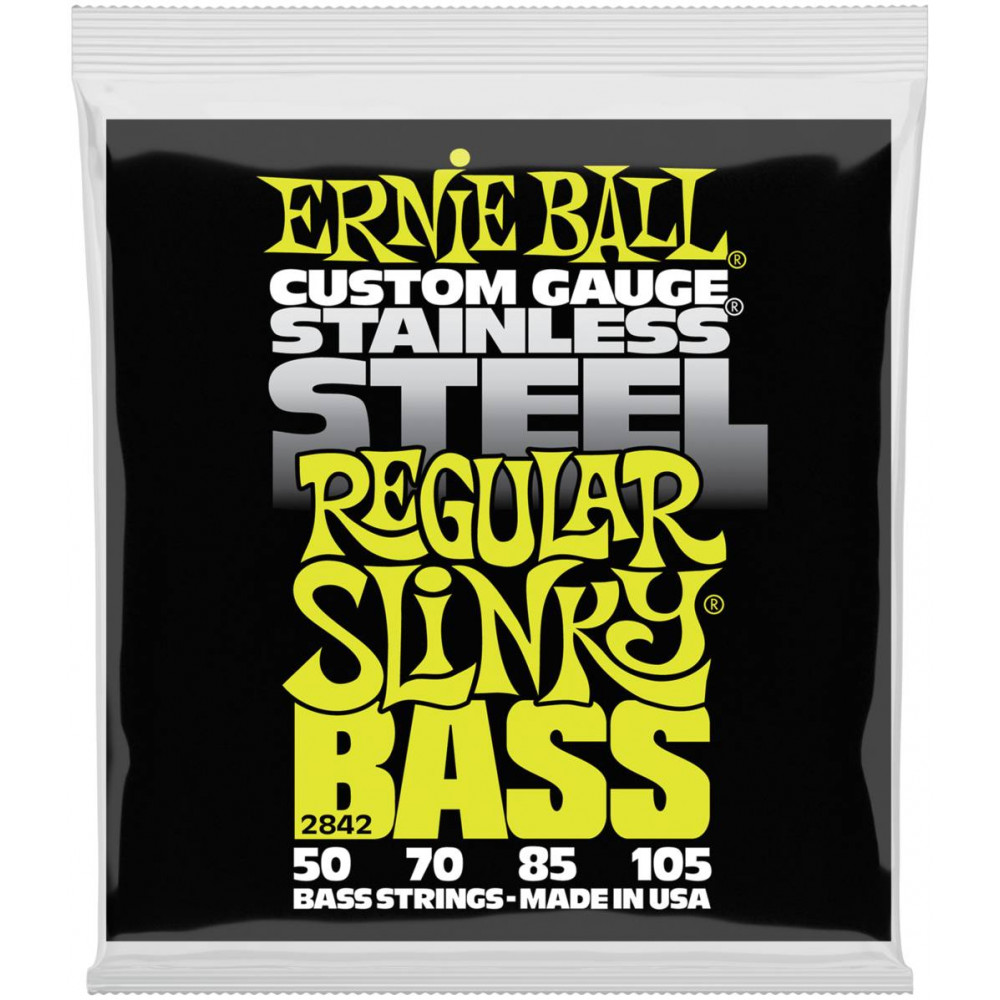 ERNIE BALL 2842 Stainless Steel Slinky Regular 50-105 - Струны для бас-гитары
