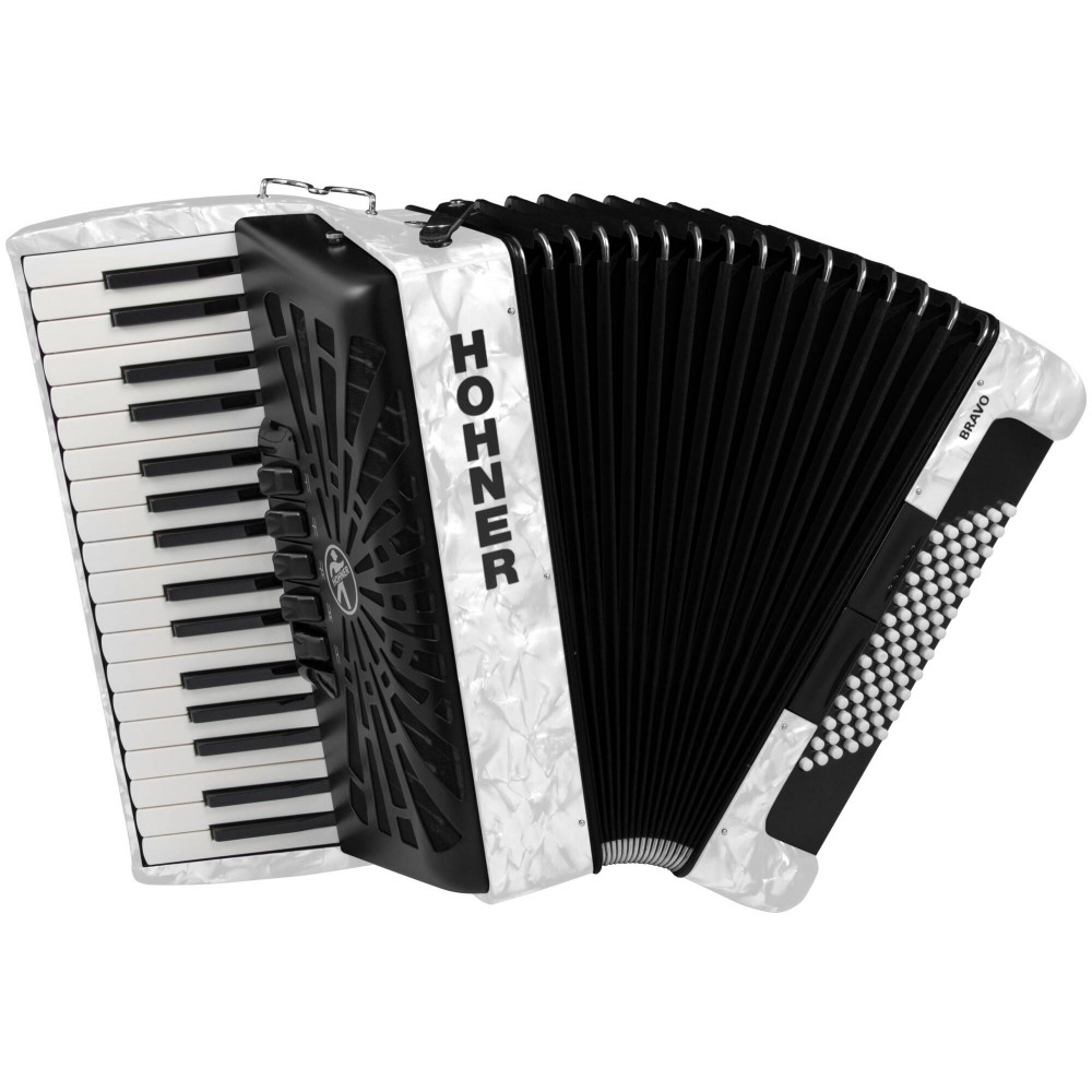 HOHNER Bravo III 72 white - Аккордеон 3/4