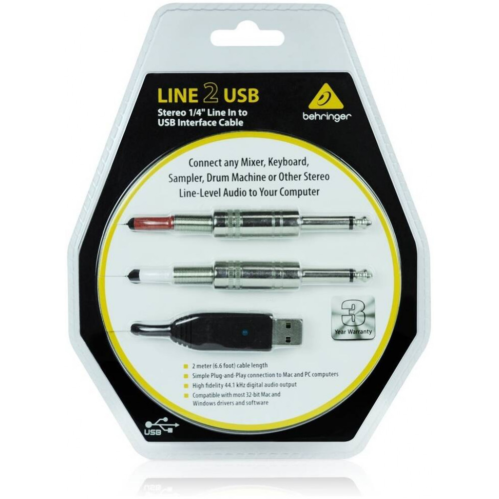 BEHRINGER LINE2USB - Инструментальный кабель