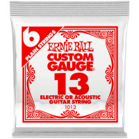 Струна одиночная для акустической и электрогитары ERNIE BALL 1013 Plain Steel .013
