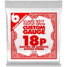 ERNIE BALL 1018 Plain Steel .018 - Струна одиночная для акустической и электрогитары