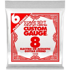 ERNIE BALL 1008 Plain Steel .008 - Струна одиночная для акустической и электрогитары