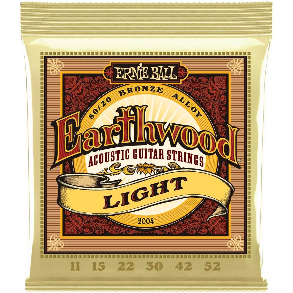Струны для акустической гитары ERNIE BALL 2004 Earthwood 80/20 Bronze Light 11-52
