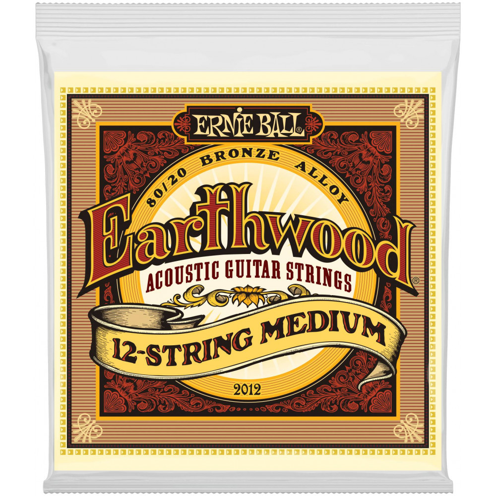 ERNIE BALL 2012 Earthwood 80/20 Bronze Medium 11-52 - Струны для акустической 12-струнной гитары