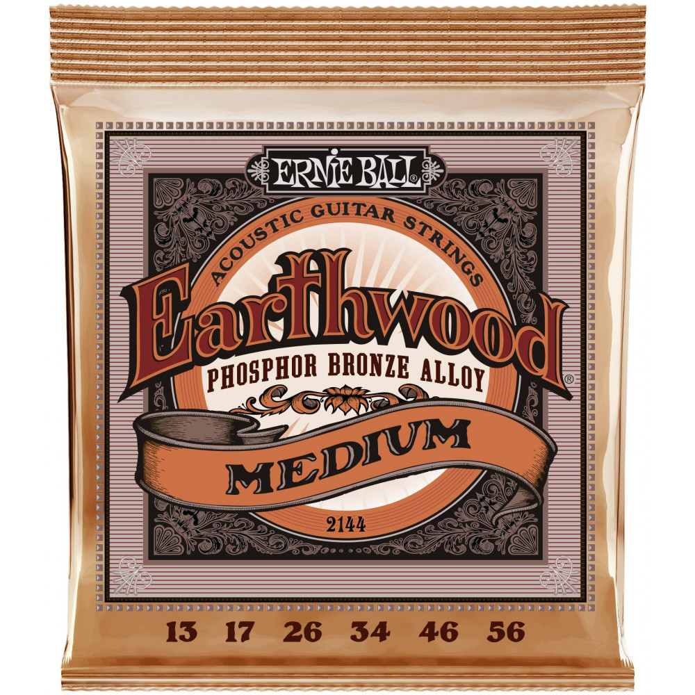 Струны для акустической гитары ERNIE BALL 2144 Earthwood Phosphor Bronze Medium 13-56