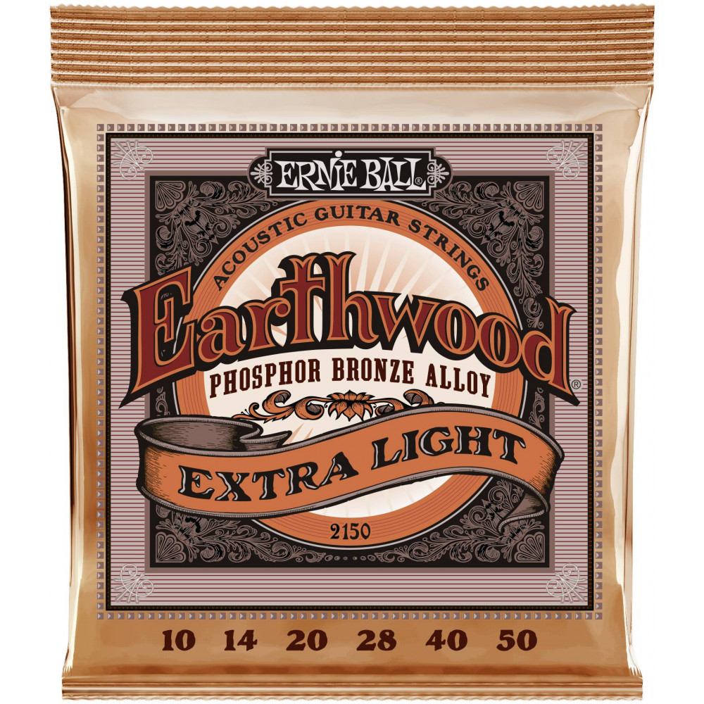 ERNIE BALL 2150 Earthwood Phosphor Bronze Extra Light 10-50 - Струны для акустической гитары