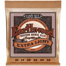 ERNIE BALL 2150 Earthwood Phosphor Bronze Extra Light 10-50 - Струны для акустической гитары
