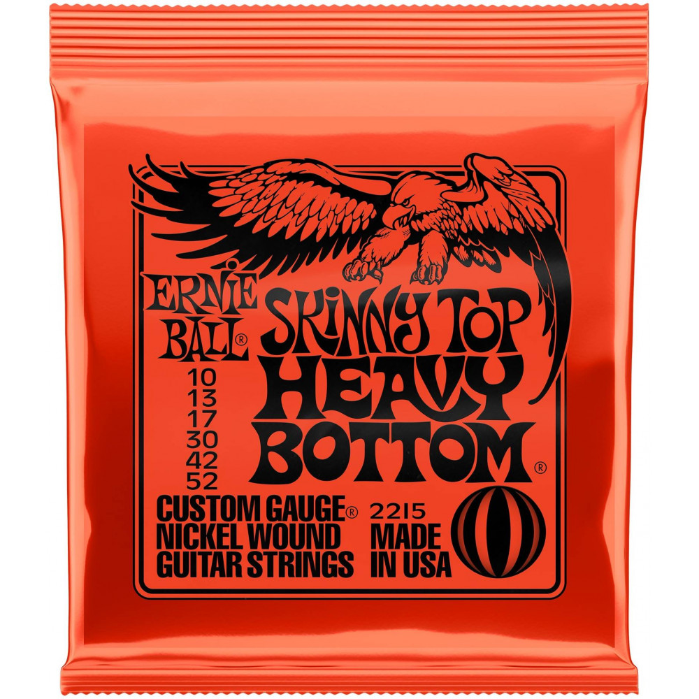 Струны для электрогитары ERNIE BALL 2215 Nickel Wound Slinky Skinny Top Heavy Bottom 10-52