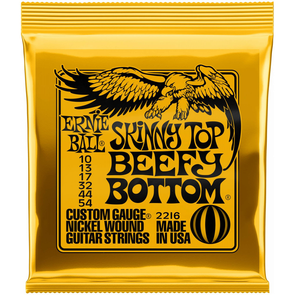 Струны для электрогитары ERNIE BALL 2216 Nickel Wound Slinky Skinny Top Beefy Bottom 10-54