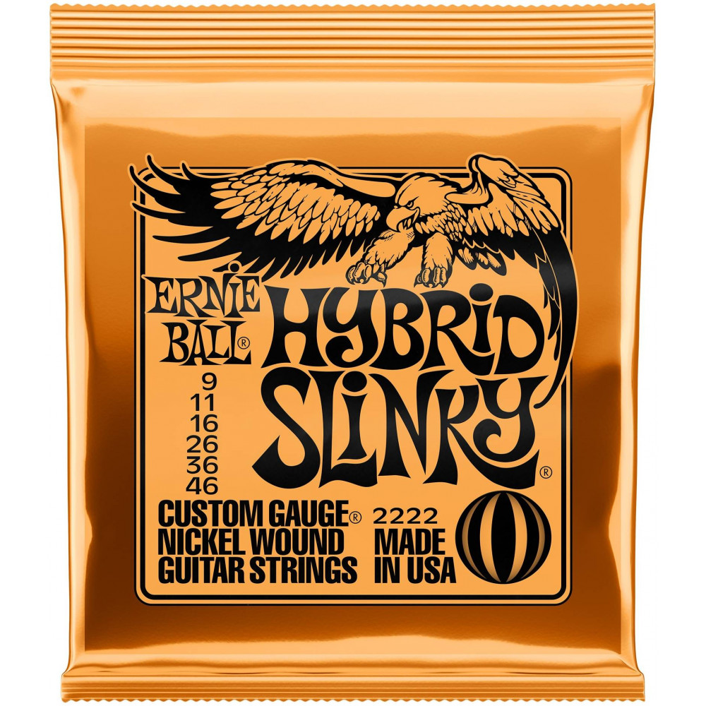 ERNIE BALL 2222 Nickel Wound Slinky Hybrid 9-46 - Струны для электрогитары