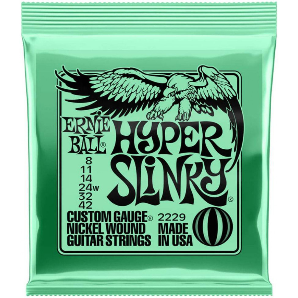 Струны для электрогитары ERNIE BALL 2229 Nickel Wound Slinky Hyper 8-42