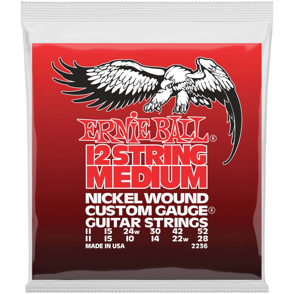 ERNIE BALL 2236 Nickel Wound Medium 11-52 - Струны для электрогитары 12-струнной