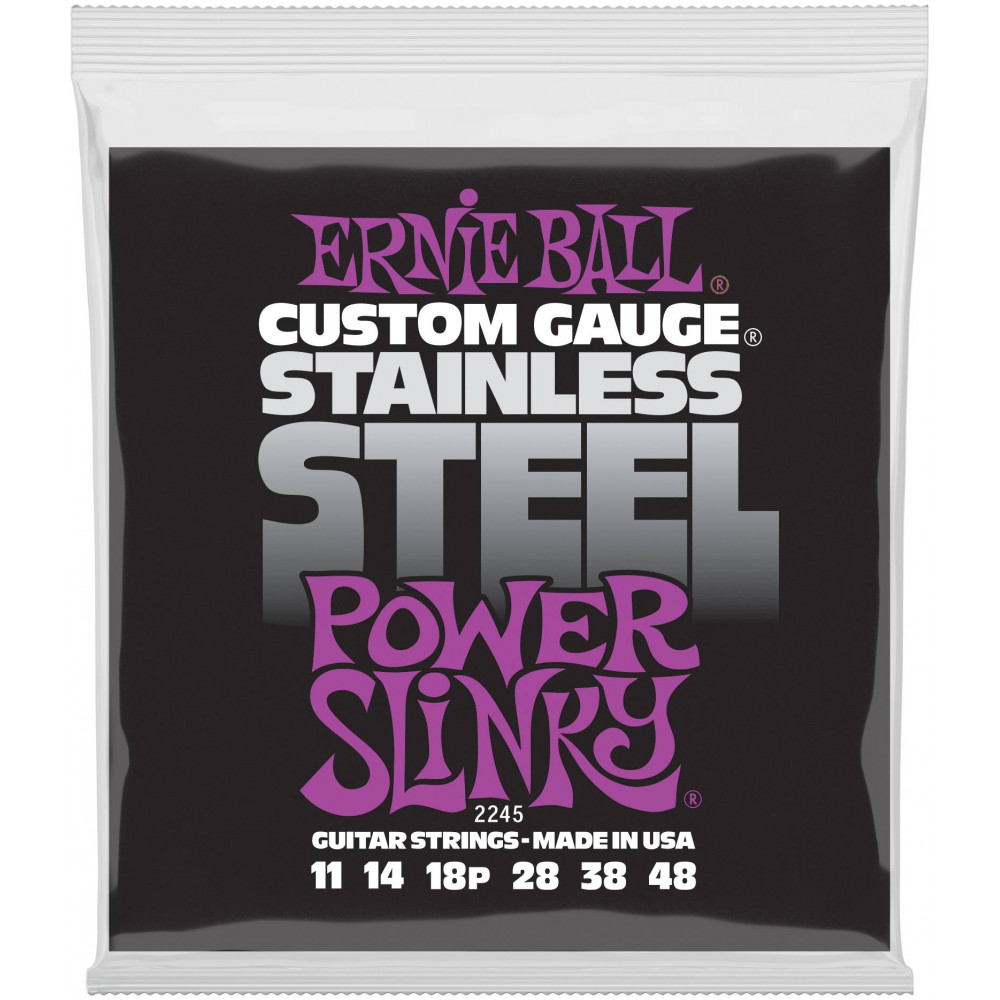 Струны для электрогитары ERNIE BALL 2245 Stainless Steel Slinky Power 11-48