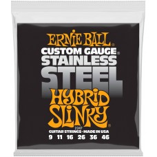 ERNIE BALL 2247 Stainless Steel Slinky Hybrid 9-46 - Струны для электрогитары