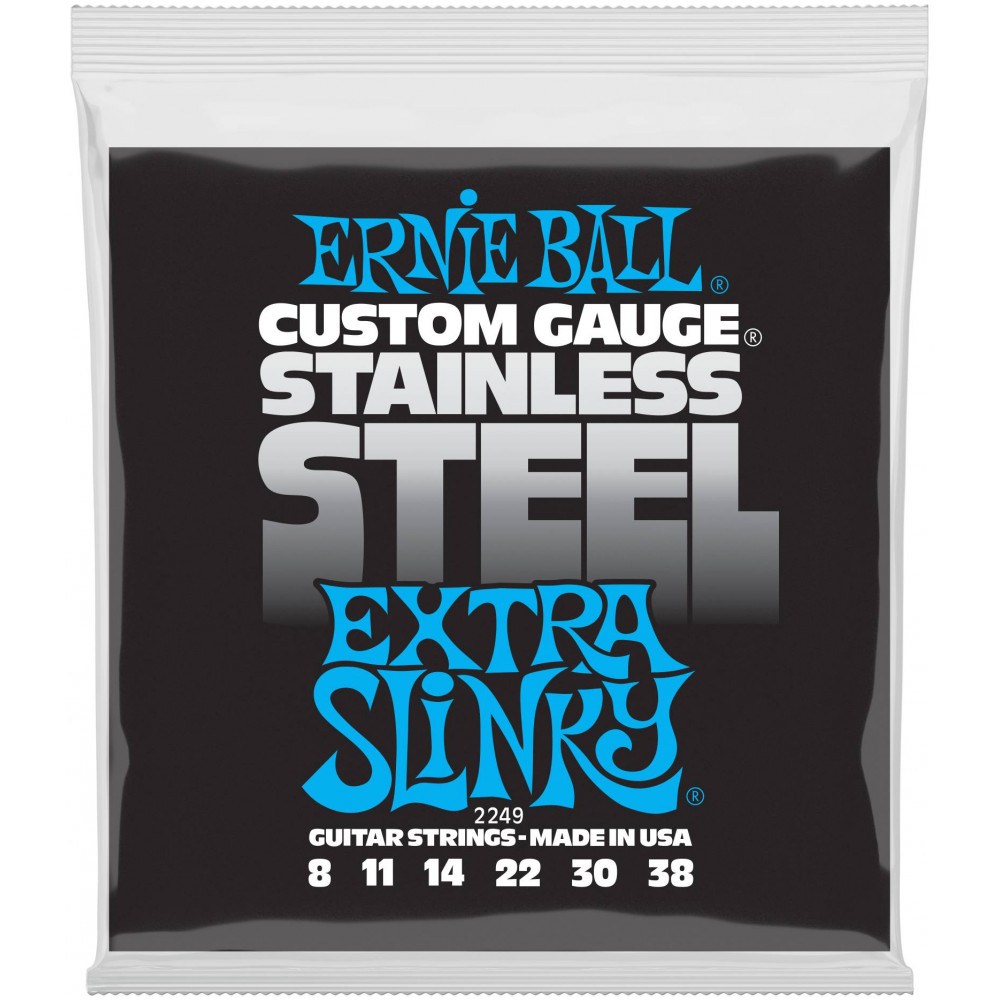 ERNIE BALL 2249 Stainless Steel Slinky Extra 8-38 - Струны для электрогитары