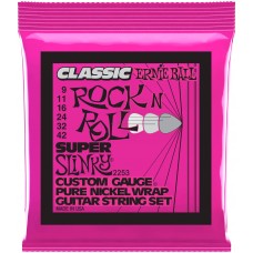 ERNIE BALL 2253 Classic Rock n Roll Pure Nickel Slinky Super 9-42 - Струны для электрогитары