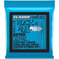 Струны для электрогитары ERNIE BALL 2255 Classic Rock n Roll Pure Nickel Slinky Extra 8-38