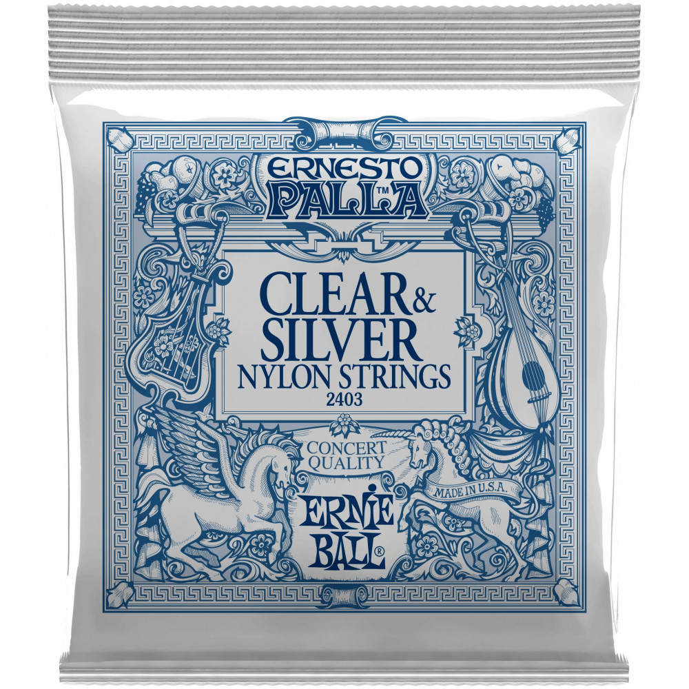 Струны для классической гитары ERNIE BALL 2403 Ernesto Palla Clear&Silver Nylon Medium 28-42