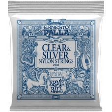 ERNIE BALL 2403 Ernesto Palla Clear&Silver Nylon Medium 28-42 - Струны для классической гитары