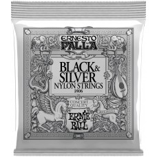 ERNIE BALL 2406 Ernesto Palla Black&Silver Nylon Medium 28-42 - Струны для классической гитары
