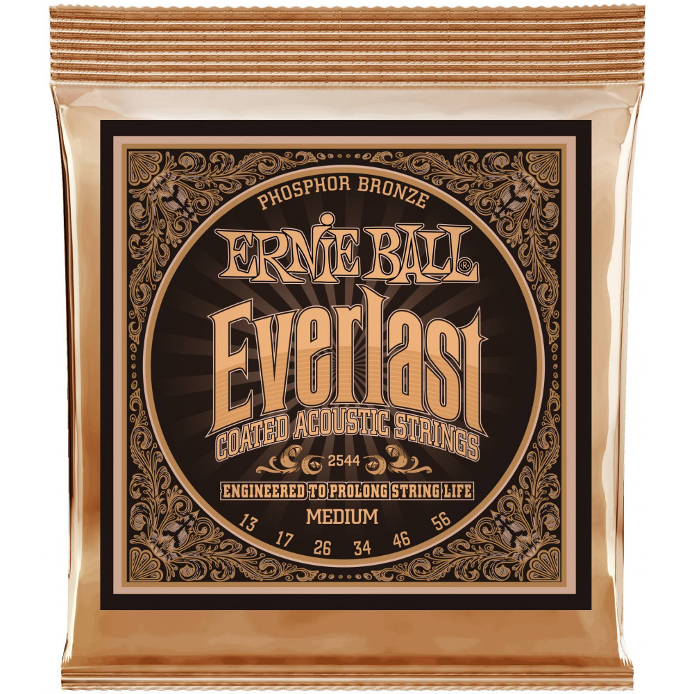 ERNIE BALL 2544 Everlast Coated Phosphor Bronze Medium 13-56 - Струны для акустической гитары