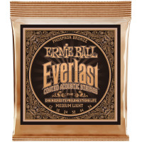 Струны для акустической гитары ERNIE BALL 2546 Everlast Coated Phosphor Bronze Medium Light 12-54