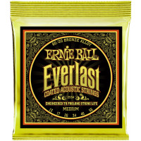 Струны для акустической гитары ERNIE BALL 2554 Everlast Coated 80/20 Bronze Medium 13-56