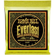 ERNIE BALL 2558 Everlast Coated 80/20 Bronze Light 11-52 - Струны для акустической гитары