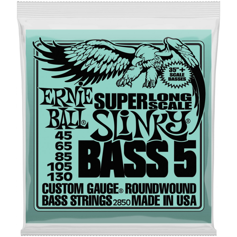 ERNIE BALL 2850 Nickel Wound Super Long Scale Slinky 45-130 - Струны для бас-гитары 5 струнной