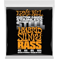 ERNIE BALL 2843 Stainless Steel Slinky Hybrid 45-105 - Струны для бас-гитары
