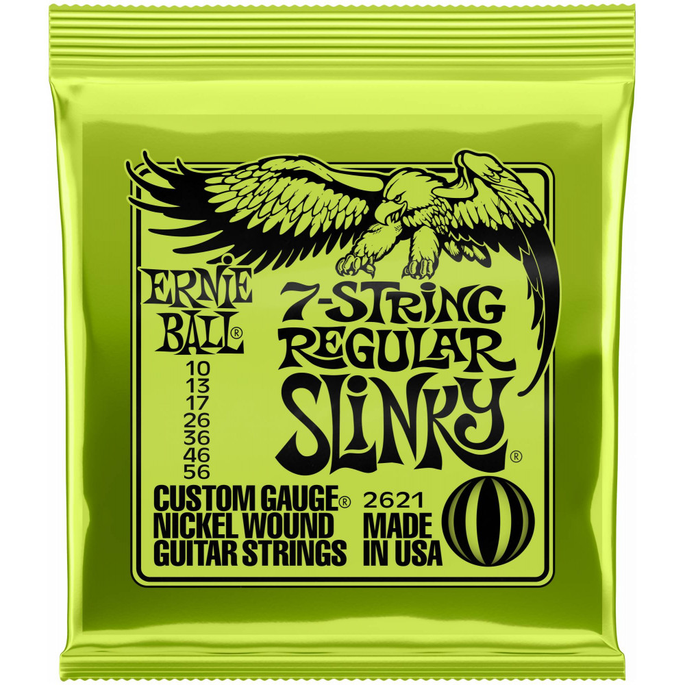 ERNIE BALL 2621 Nickel Wound Slinky Regular 10-56 - Струны для электрогитары 7-струнной